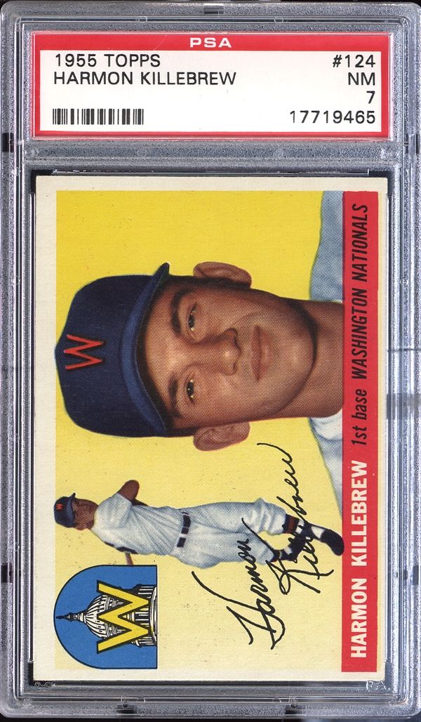 1955 TOPPS #124 HARMON KILLEBREW - WASHINGTON NATIONALS - ROOKIE