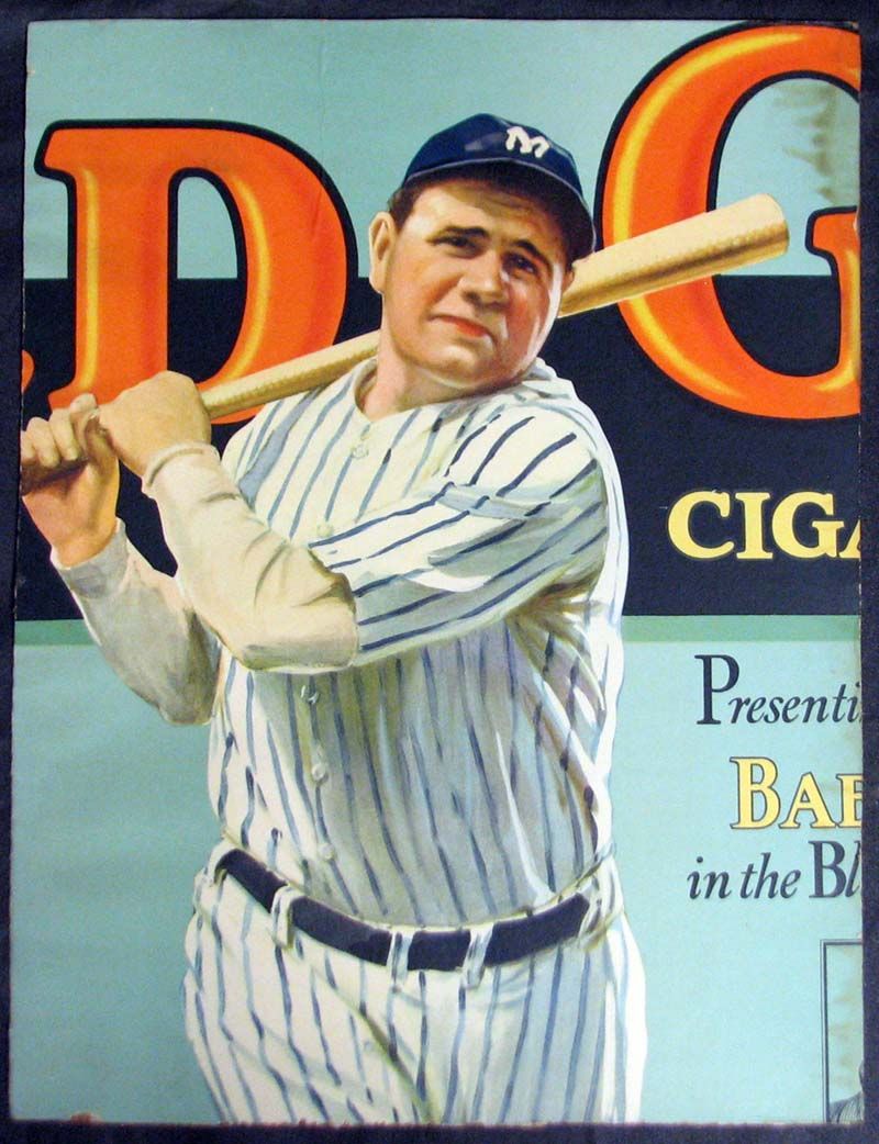 Lot Detail - 1930's Scarce Babe Ruth Old Gold Advertising Display Piece