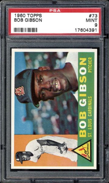 1960 Topps #73 Bob Gibson PSA 9 MINT