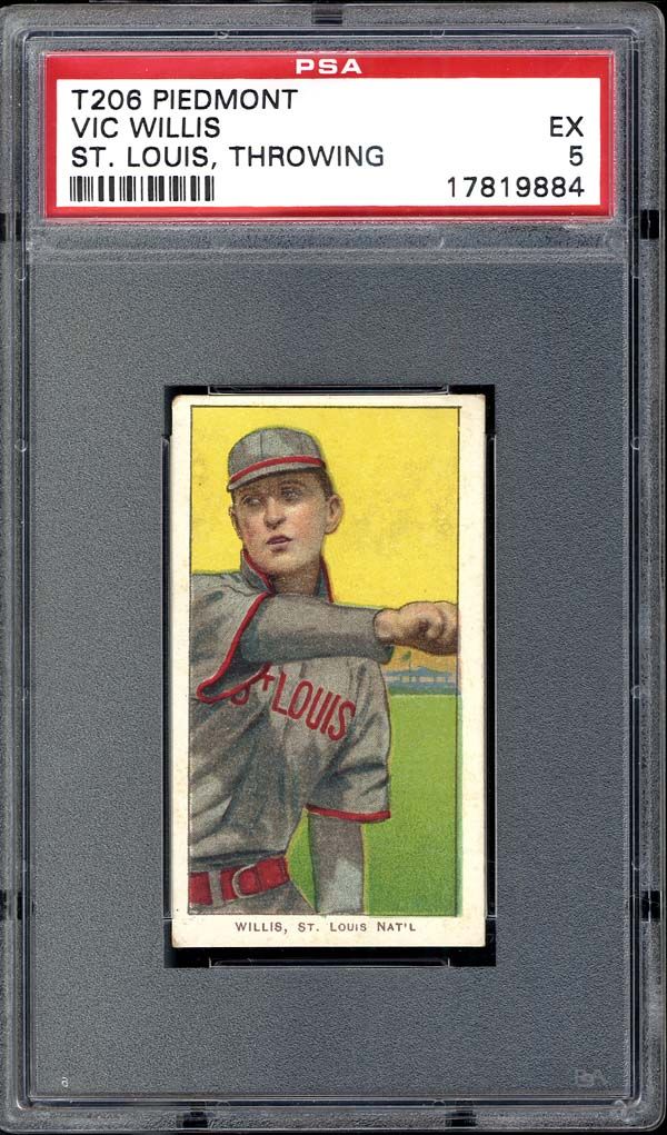 Lot Detail - 1909-11 T-206 Piedmont Vic Willis Throwing PSA 5 EX