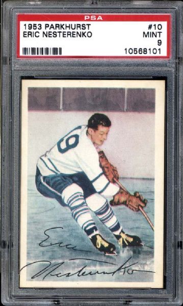 1953 Parkhurst #10 Eric Nesterenko PSA 9 MINT