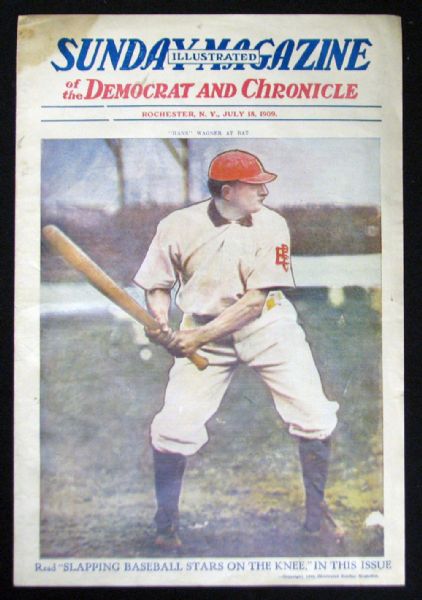 1909 Illustrated Sunday Magazine of the Rochester Democrat and Chronicle Newspaper Featuring Honus Wagner