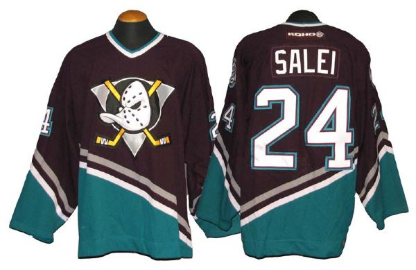 2003-04 Ruslan Salei Mighty Ducks of Anaheim Game-Used Jersey