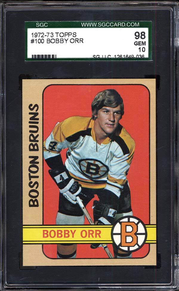 Lot Detail - 1972-73 Topps #100 Bobby Orr SGC 98 GEM MINT 10