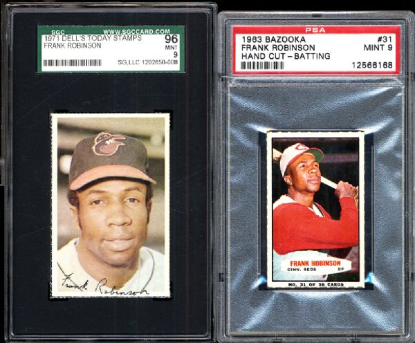 Group of 2 Frank Robinson Cards Graded 9 MINT