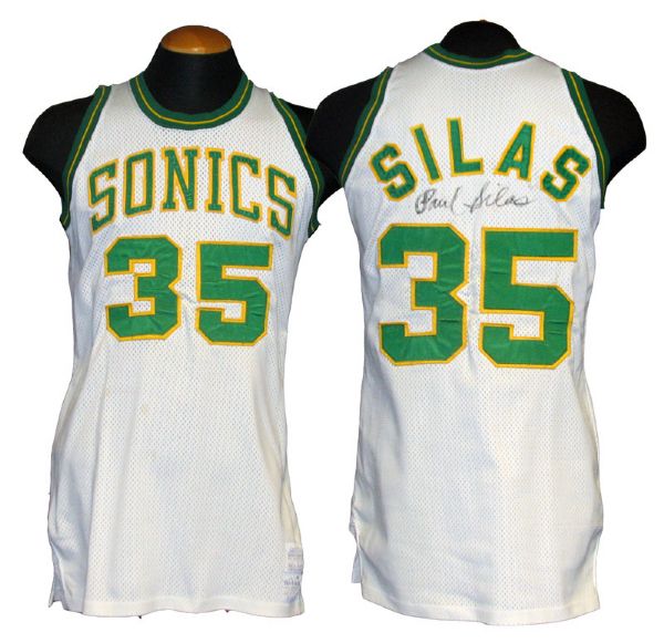 1970s Paul Silas Seattle Supersonics Game-Used and Signed Jersey