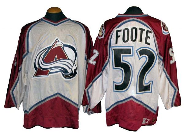 1997-98 Adam Foote Colorado Avalanche Game-Used Jersey with Team LOA