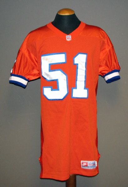 1996 John Mobley Denver Broncos Game-Used Jersey