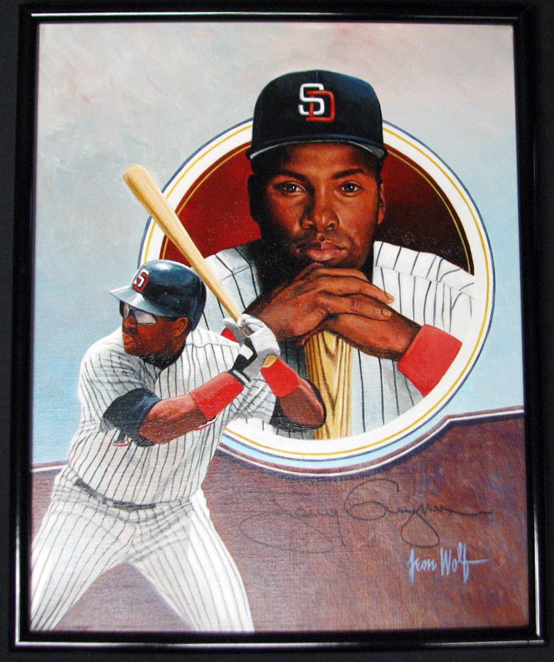 Lot Detail - Tony Gwynn Signed Leon Wolf 16x20 Original Oil Painting