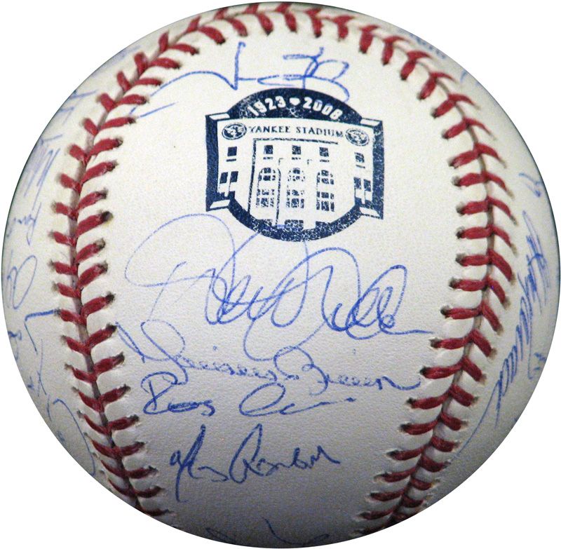 Derek Jeter Autographed Signed Mariano Rivera Alex Rodriguez 2008