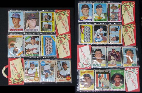 1959-68 Topps Christmas Re-Wrap Rack Pack Group of (7)