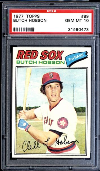 1977 Topps #89 Butch Hobson PSA 10 GEM MINT