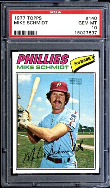 1977 Topps #140 Mike Schmidt PSA 10 GEM MINT