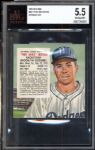1954 Red Man #NL 15 Pee Wee Reese Without Tab BVG 5.5 Excellent+