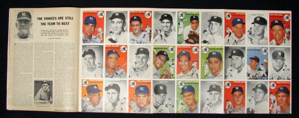 1954 Sports Illustrated Issue #2 with Yankee Insert Sheet and (12) Reprint Cards