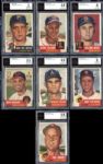 1953 Topps Group of (7) All BVG Graded