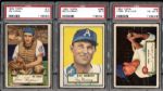1952 Group of 3 PSA Graded Cards