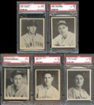 1939 Play Ball Group of HOFers 5 PSA Graded Cards