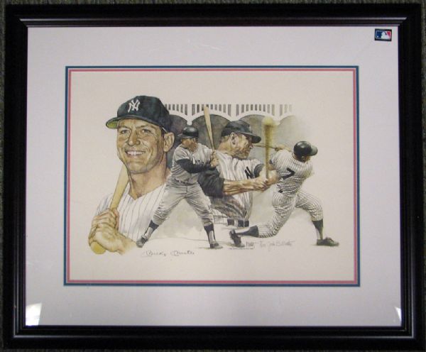 Mickey Mantle Signed Limited Edition Lithograph