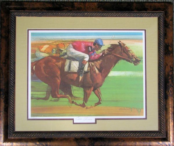 Eddie Arcaro Signed Lithograph