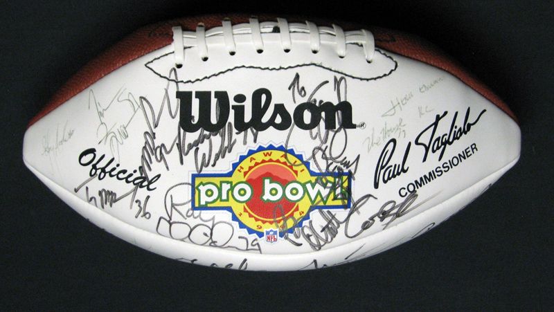 Lot Detail - 1994 Autographed Official Pro Bowl Football with (38 ...