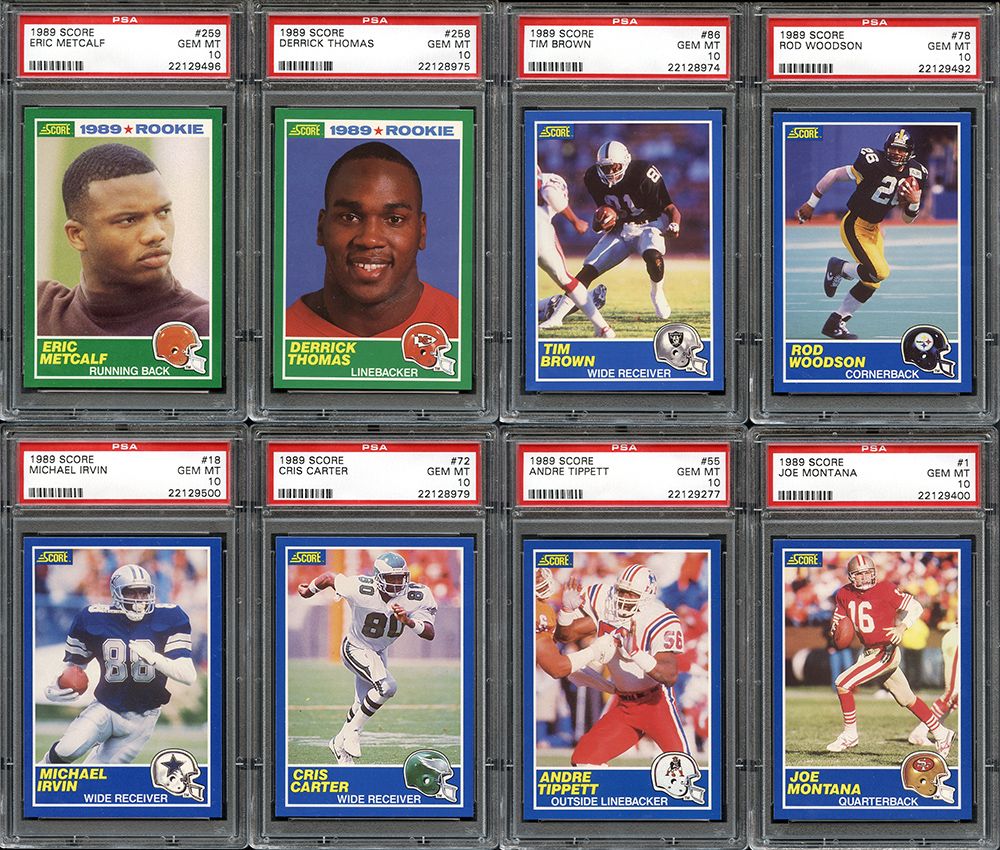 Lot Detail - 1989 Score Football Group Of 8 Star Cards All Graded PSA ...