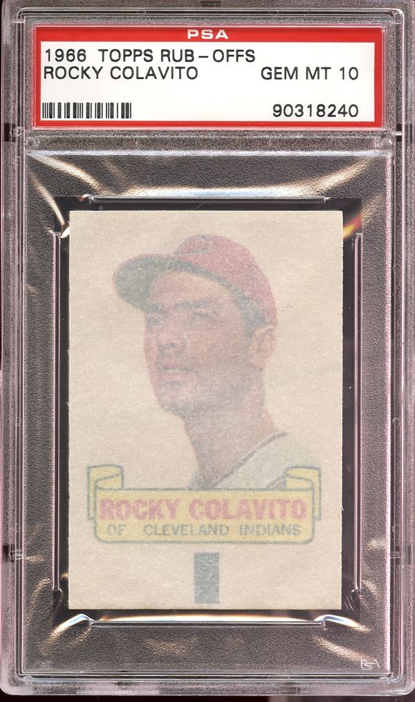 Lot Detail - 1966 Topps Rub-Offs Rocky Colavito PSA 10 GEM MINT