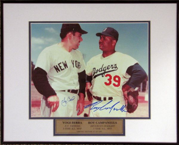 Yogi Berra and Roy Campanella Autographed Photo