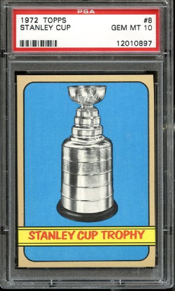 1972 Topps #8 Stanley Cup Trophy PSA 10 GEM MINT