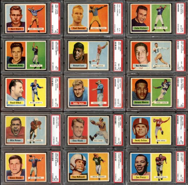 1957 Topps Football Complete Set Completely PSA Graded