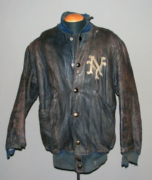 1919-1922 New York Giants Leather Jacket Attributed to "Shufflin" Phil Douglas 