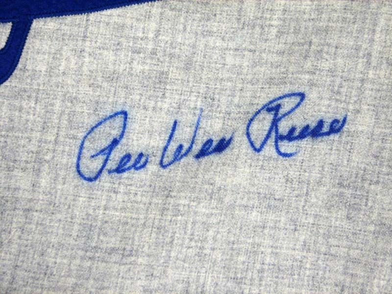 1955 Pee Wee Reese Signed Mitchell & Ness Dodgers Jersey