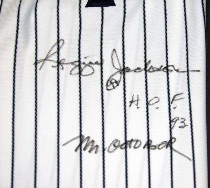 Lot Detail - Reggie Jackson Signed and Inscribed Mitchell and Ness New York  Yankees Home Jersey