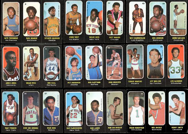 1971-72 Topps Basketball Trio Stickers Set