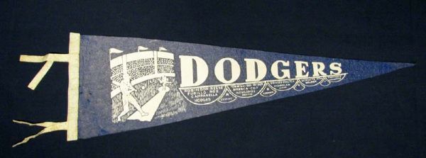 1951 Brooklyn Dodgers Vintage Felt Pennant
