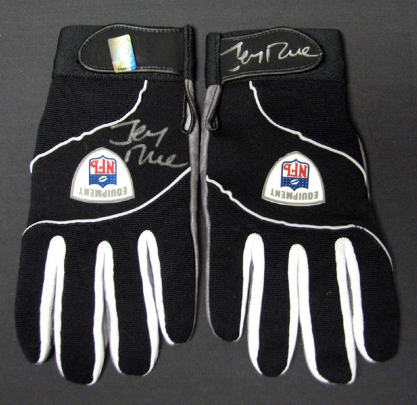 Jerry Rice Game-Used and Signed Gloves