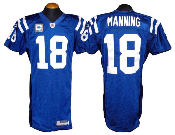 2008 Peyton Manning Baltimore Colts Game-Issued Jersey