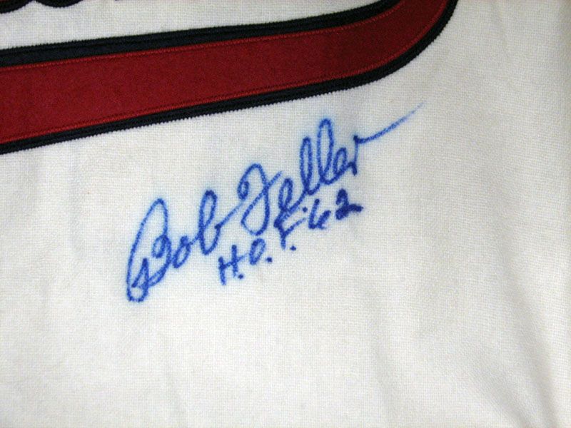 Bob Feller Cleveland Indians Signed Mitchell & Ness Jersey w/MultipleInsJSA