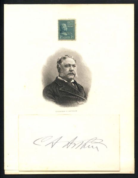 Chester A. Arthur Signed Cut Signature