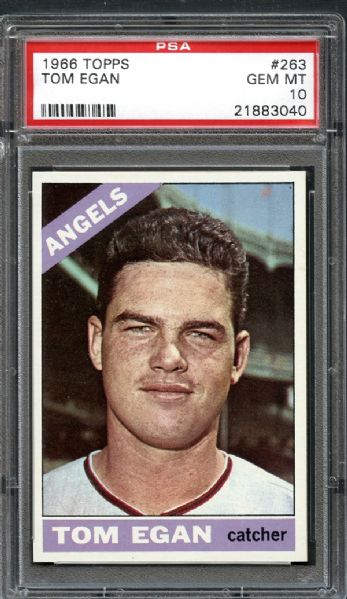 1966 Topps #263 Tom Egan PSA 10 GEM MINT