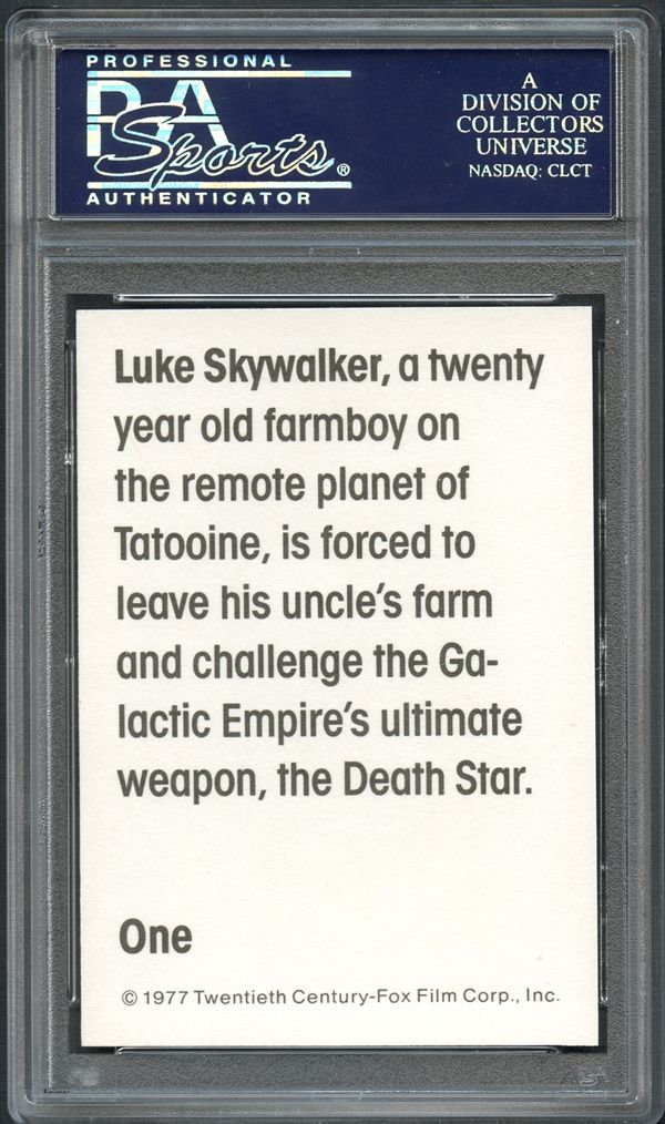 1977 star wars cards luke skywalker