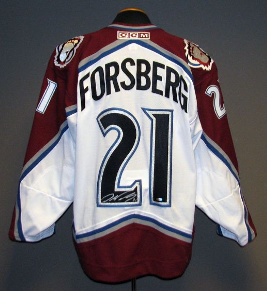 Peter Forsberg Signed Colorado Avalanche Jersey