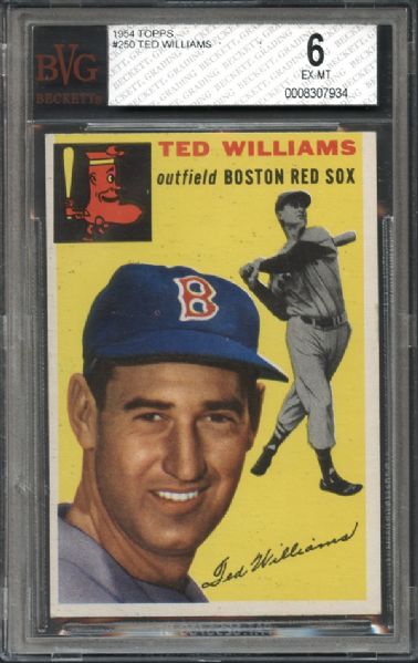 1954 Topps #250 Ted Williams BVG 6 EX/MT