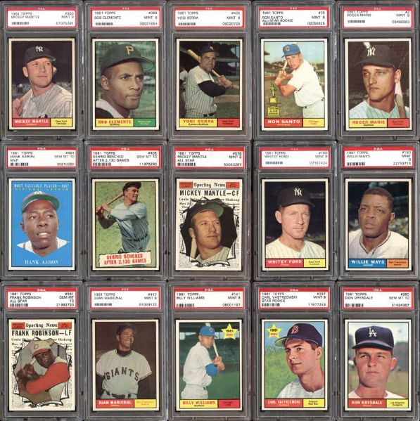 1961 Topps Complete Set #2 On PSA Set Registry with Incredible 9.02 GPA