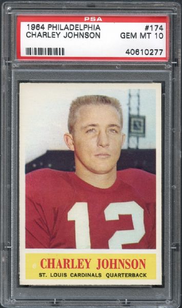 1964 Philadelphia #174 Charley Johnson PSA 10 GEM MINT