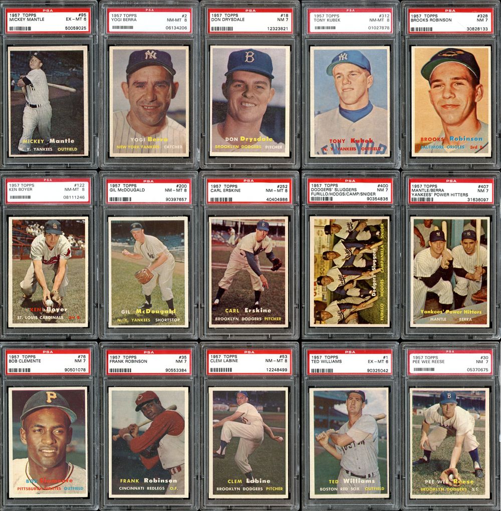 Lot Detail - 1957 Topps Near Complete Set (408/411) All Graded