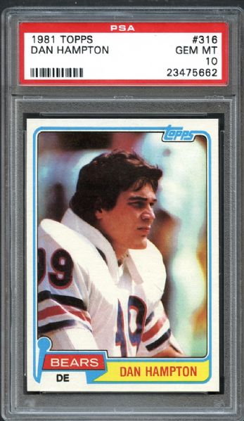 1981 Topps #316 Dan Hampton PSA 10 GEM MINT