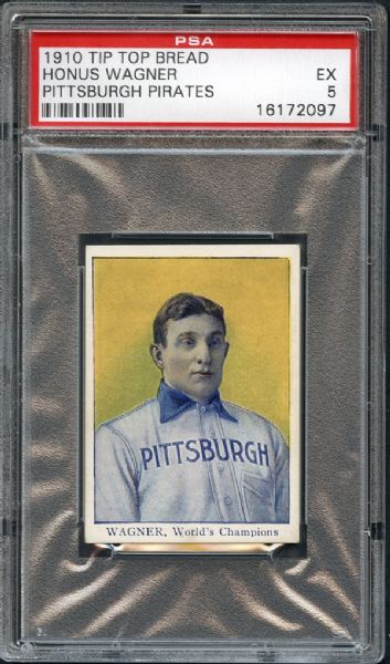 1910 Tip Top Bread Honus Wagner PSA 5 EX Highest Graded at PSA and Likely the Strongest Example in Existence 
