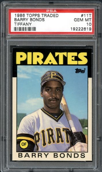 1986 Topps Traded Tiffany #11T Barry Bonds PSA 10 GEM MINT