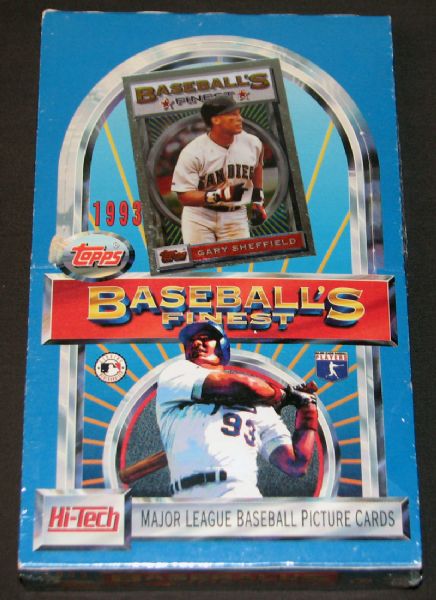 1993 Topps Baseballs Finest Full Unopened Box Plus (50) Wrappers and Two Empty Display Boxes